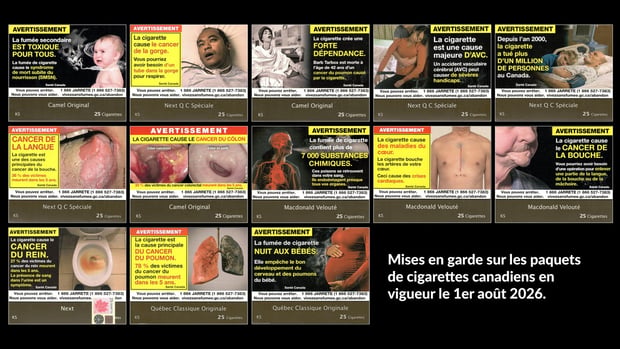 De nouvelles images marquantes font leur apparition sur les paquets de cigarettes