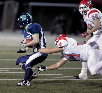 Les Triades de Lanaudière ont remporté une importante victoire de 39-0 contre les Cheminots de Saint-Jérôme le 2 octobre dernier. Photo : André Sirois