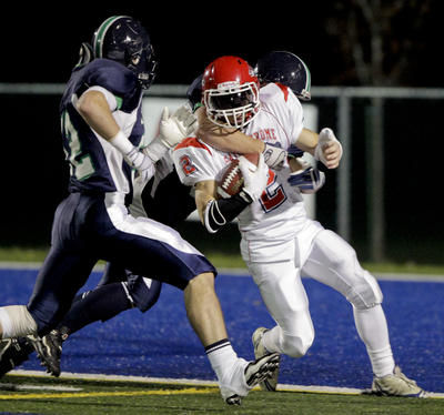 Les Triades de Lanaudière ont remporté une importante victoire de 39-0 contre les Cheminots de Saint-Jérôme le 2 octobre dernier. Photo : André Sirois