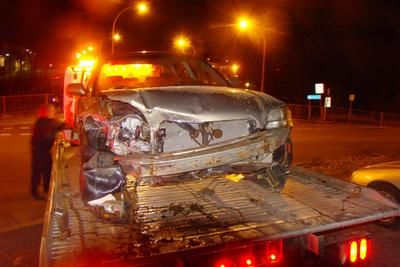 Un accident dans sa cour