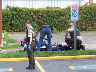 Un homme a été atteint d'un projectile à la jambe au terme d'une poursuite policière  à St-Gabriel-de-Brandon dans Lanaudière, jeudi, en fin d'après-midi.1ER JUILLET 2010