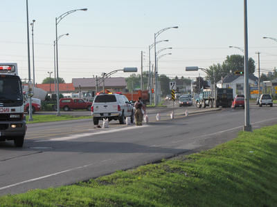 Déversement de carburant sur le boulevard Industrie à l'intersection de la route 158.