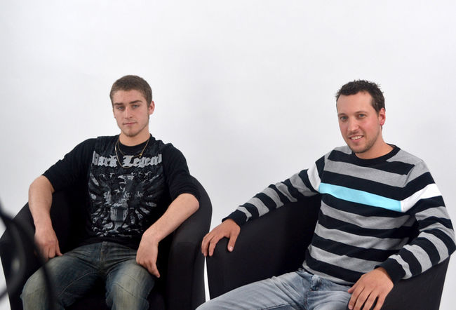 David-Andrew et son éducateur spécialisé, Frédéric Fisette