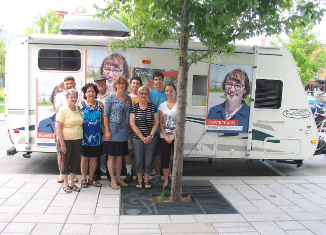 Voici le véhicule de campagne de la candidate de Québec Solidaire, Flavie Trudel