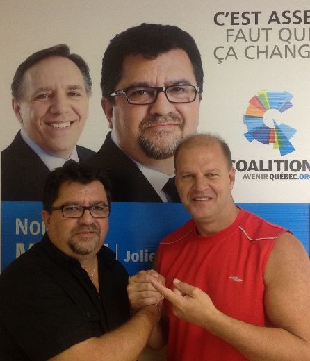 Normand Masse en compagnie de Jacques Rougeau