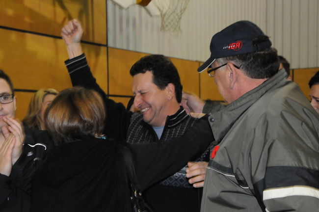 Bruno Guilbault au moment de l’annonce de sa victoire