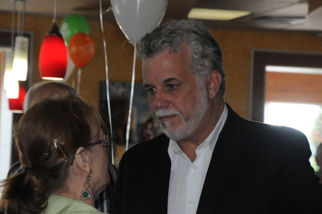 Le chef du PLQ a rencontré ses partisans à Berthierville