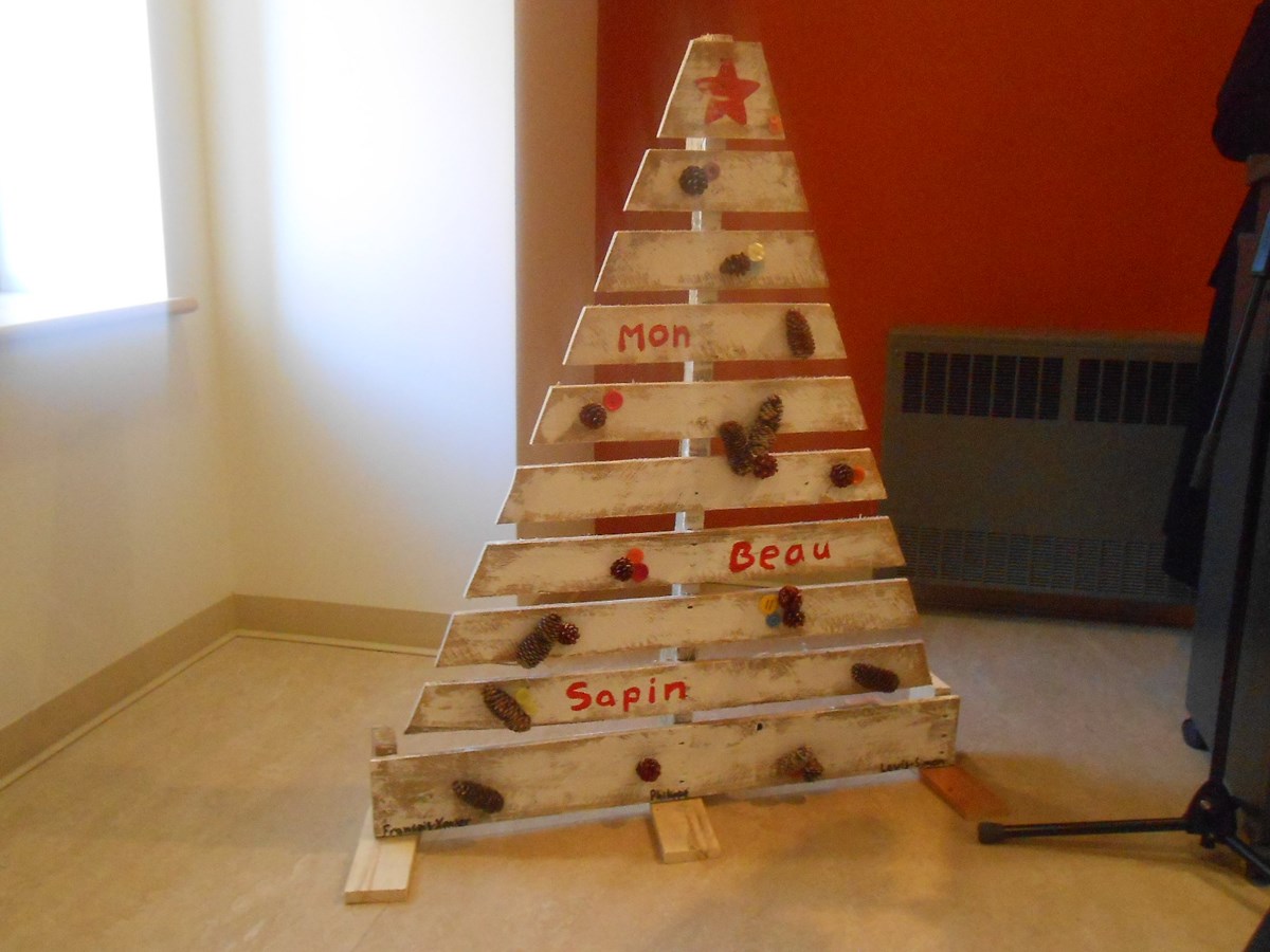 Un sapin en palette.