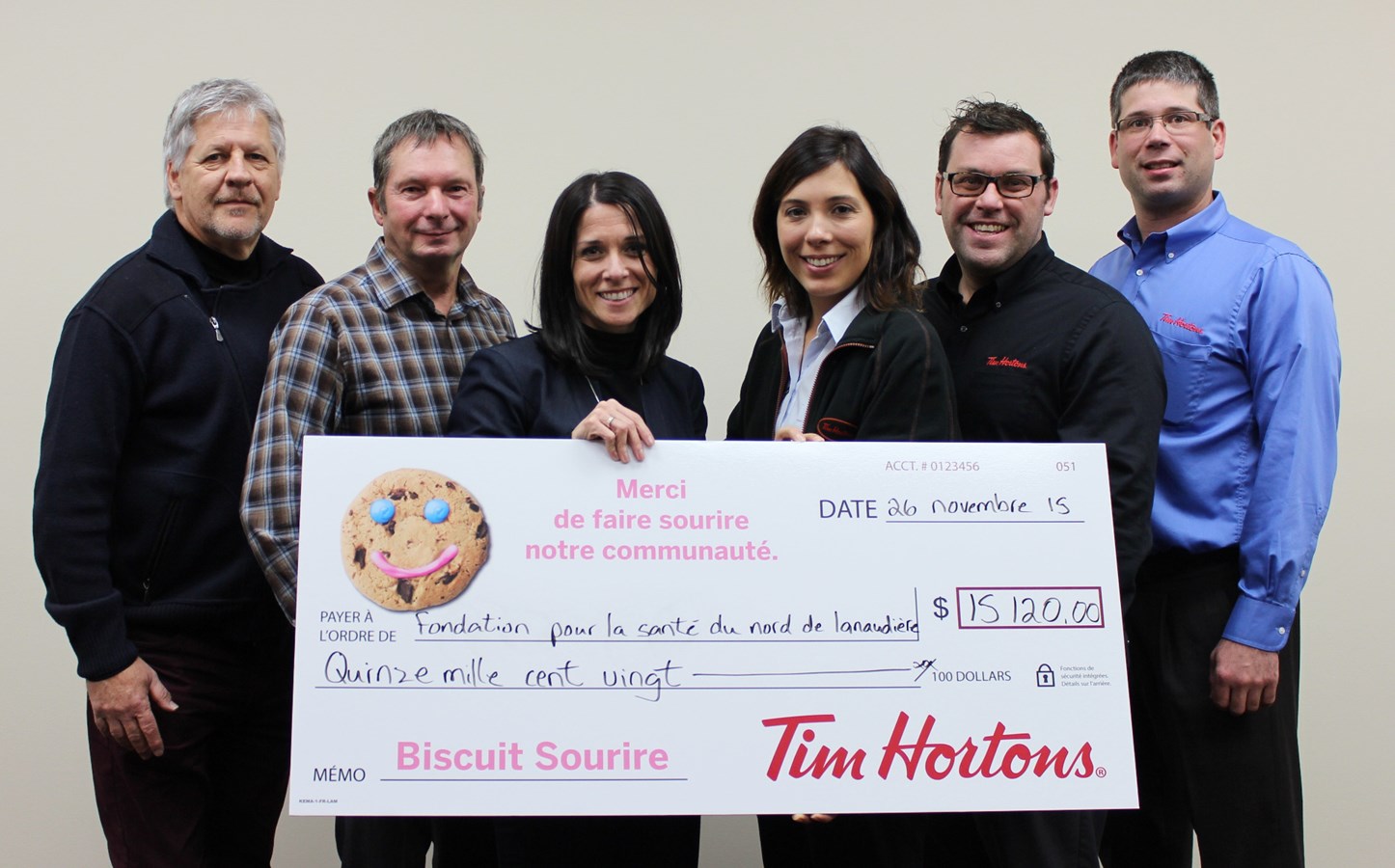 Tim Hortons fait 15 120 sourires dans la région