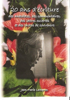 Le livre "20 ans d'écriture" lancé en octobre 2013.