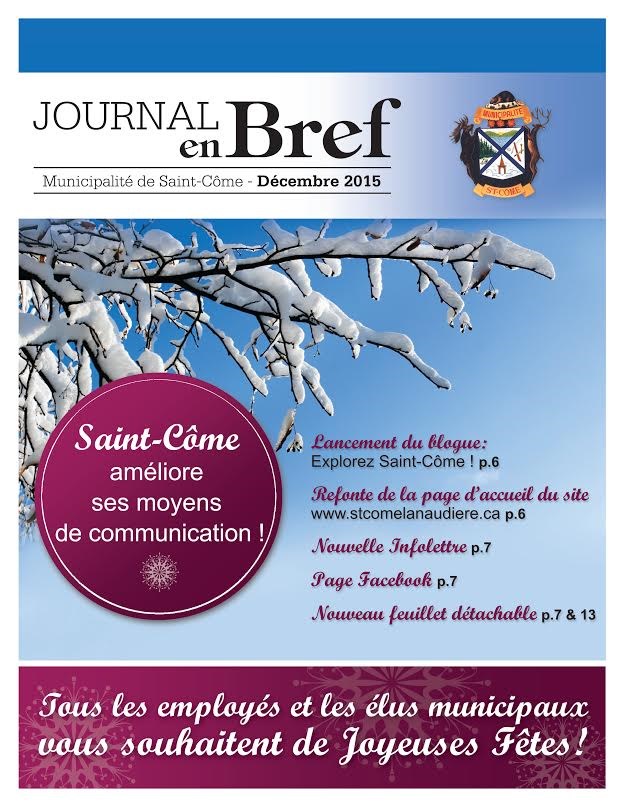 Saint-Côme se dote d’un nouvel outil de communication soit un blogue