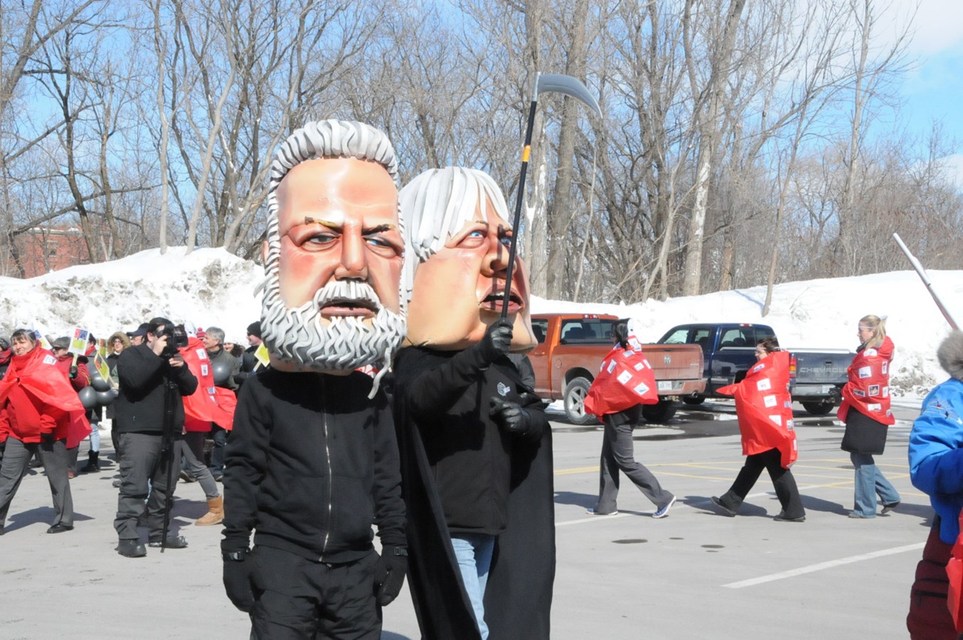 Le secteur public manifeste à Joliette