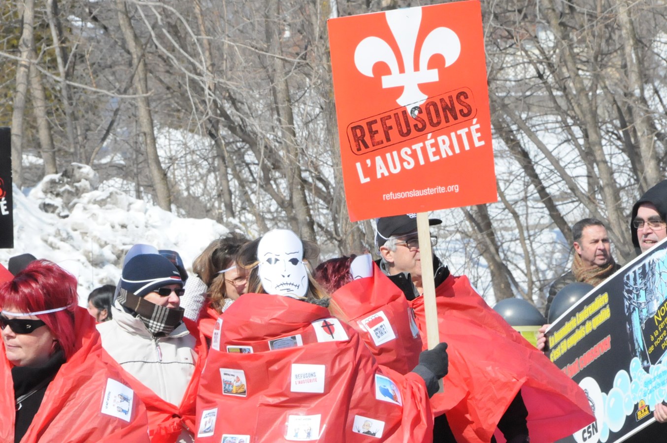 Le secteur public manifeste à Joliette