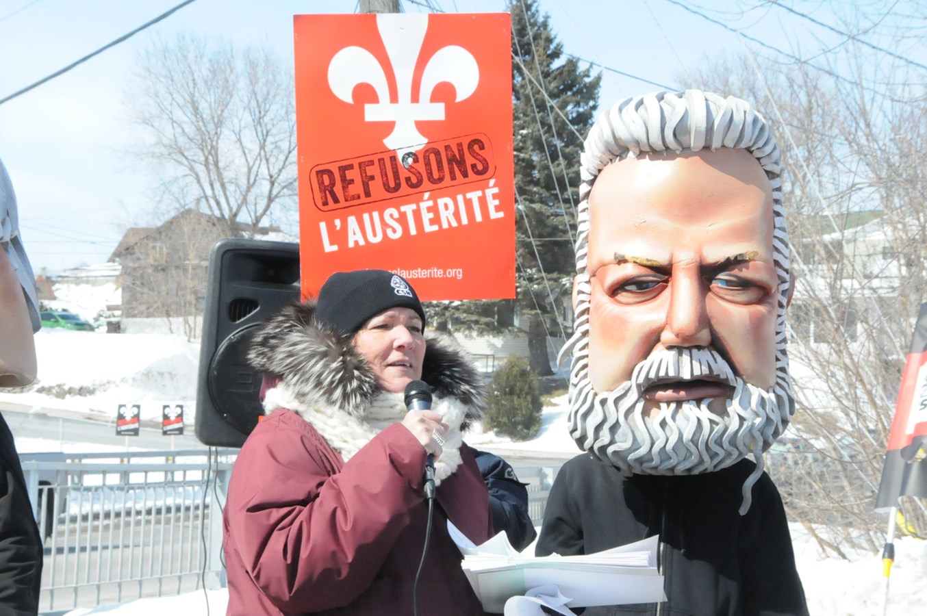 Le secteur public manifeste à Joliette