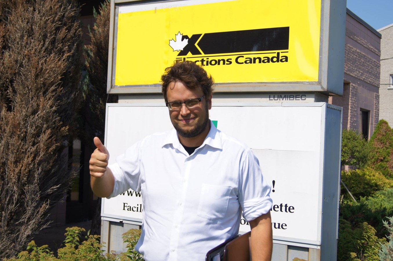 Gabriel Ste-Marie, premier à déposer son bulletin de candidature