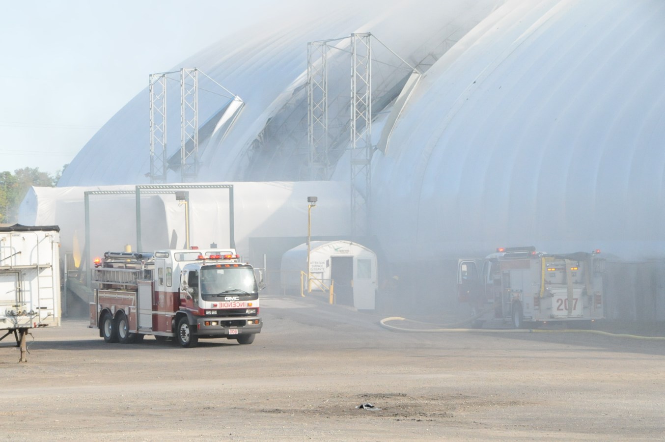 Un incendie endommage une entreprise de Saint-Thomas