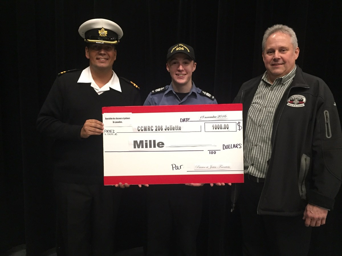 Les cadets de la marine de Joliette reçoivent un appui de taille!