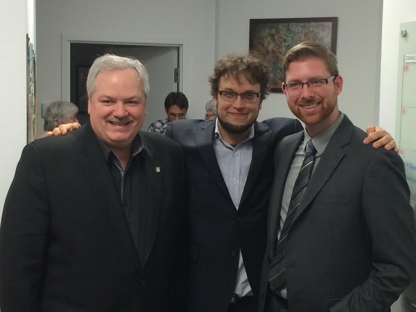 Luc Thériault, député de Montcalm, Gabriel Ste-Marie, député de Joliette et Xavier Barsalou-Duval, député de Pierre-Boucher-Les Patriotes-Verchères.