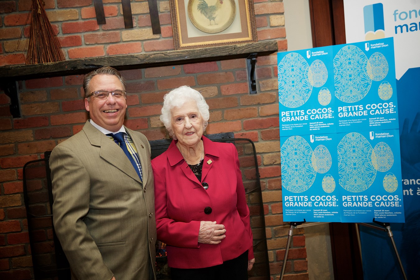 M. Patrice Trudel, conseiller à la ville de Joliette et maire suppléant; Madame Thérèse Tanguay Dion, fondatrice, Fondation maman Dion.