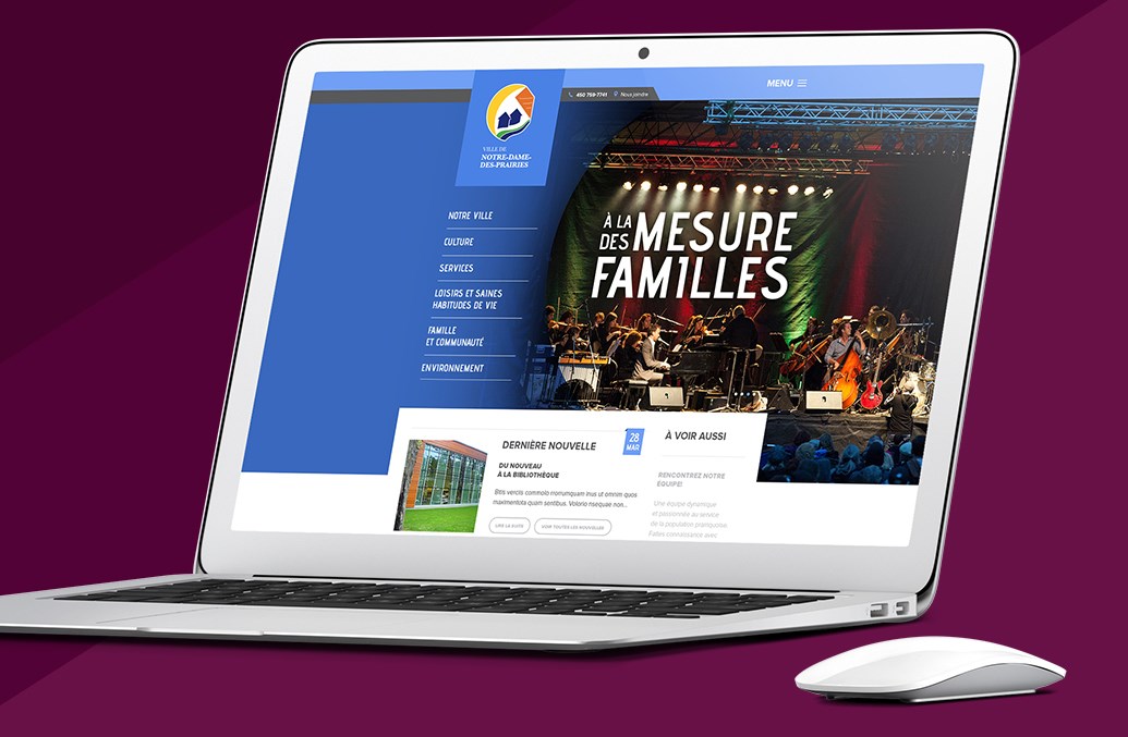 Un tout nouveau site internet pour la Ville de Notre-Dame-des-Prairies