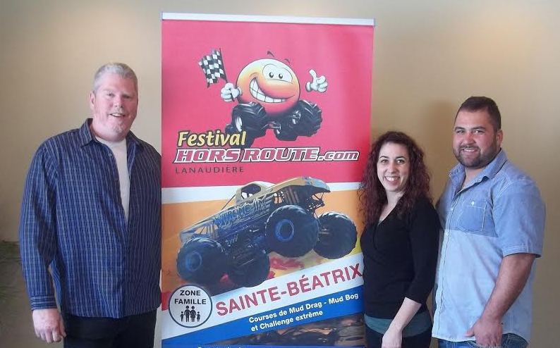 Sylvain Normand, Édith Loyer nouvelle directrice générale du Festival Hors Route de Lanaudière et Tommy Loyer propriétaire d’Espace Événementiel.com