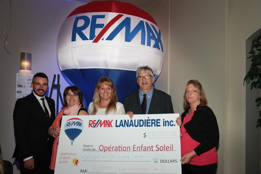 Re/Max Lanaudière récolte 110 000 $ pour les enfants malades