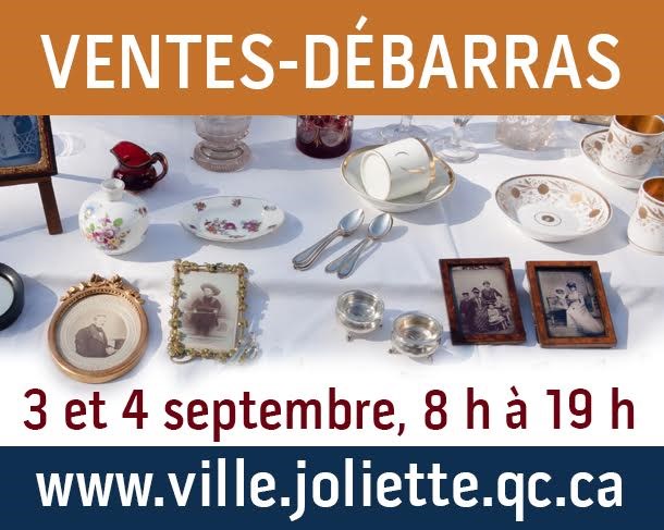 Ventes-débarras à Joliette : de retour les 3 et 4 septembre