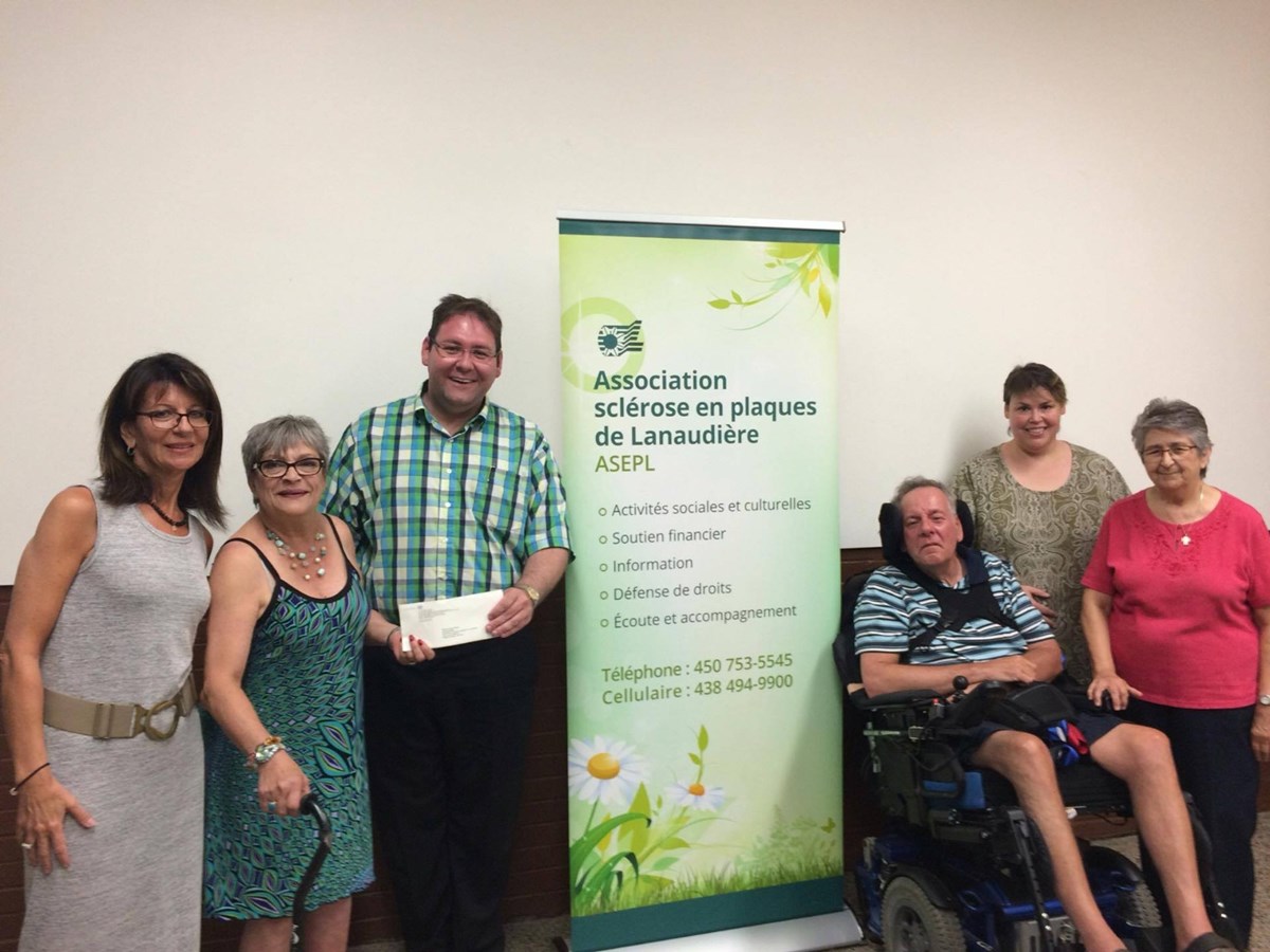 Une aide financière à l'Association sclérose en plaques de Lanaudière
