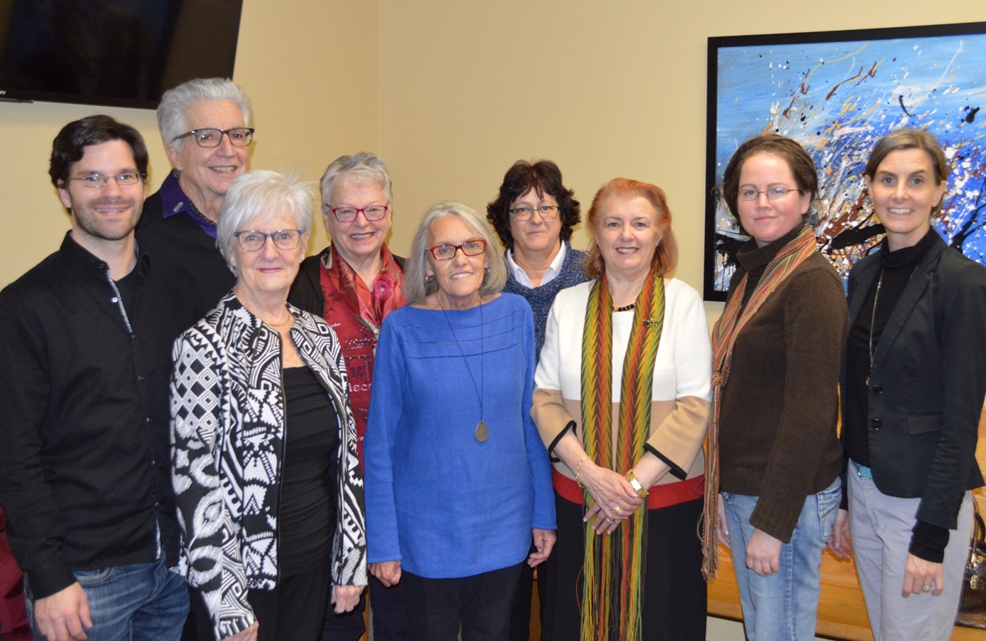 Porteurs de savoir-faire: Philippe Jetté, Jean-Louis Roy, Gisèle Comeau, Lorraine Gamelin, Janine Ferland, Madame Comeau, Marie-Berthe Guibault, Hélène Clément, Marie-Julie Asselin