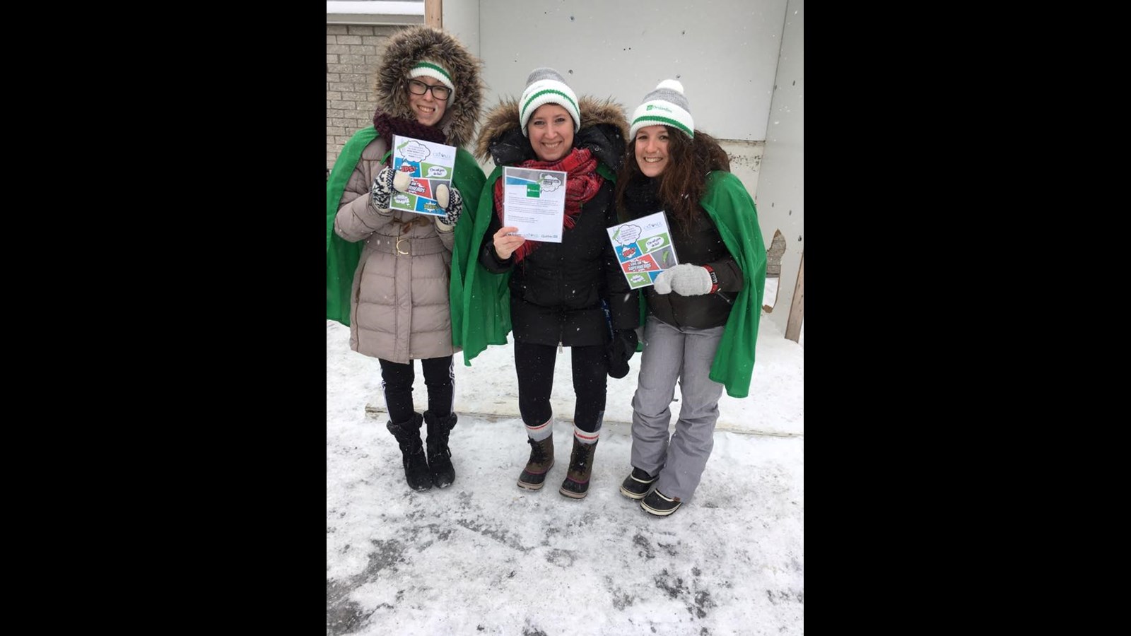 Brigade Desjardins de la persévérance scolaire réalisée par le CJE de L’Assomption lors du Festival Feu et Glace de Repentigny