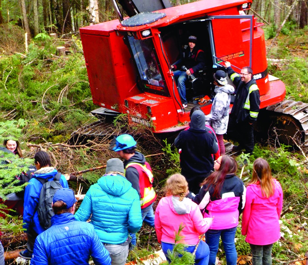 L'activité "Viens vivre la forêt" organisé le 9 octobre pour éveiller l'intérêt des jeunes pour le secteur forestier