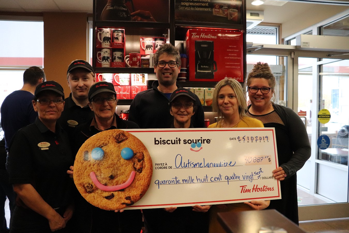 Le sourire rose du biscuit a permis de récolter la somme de 40 887$