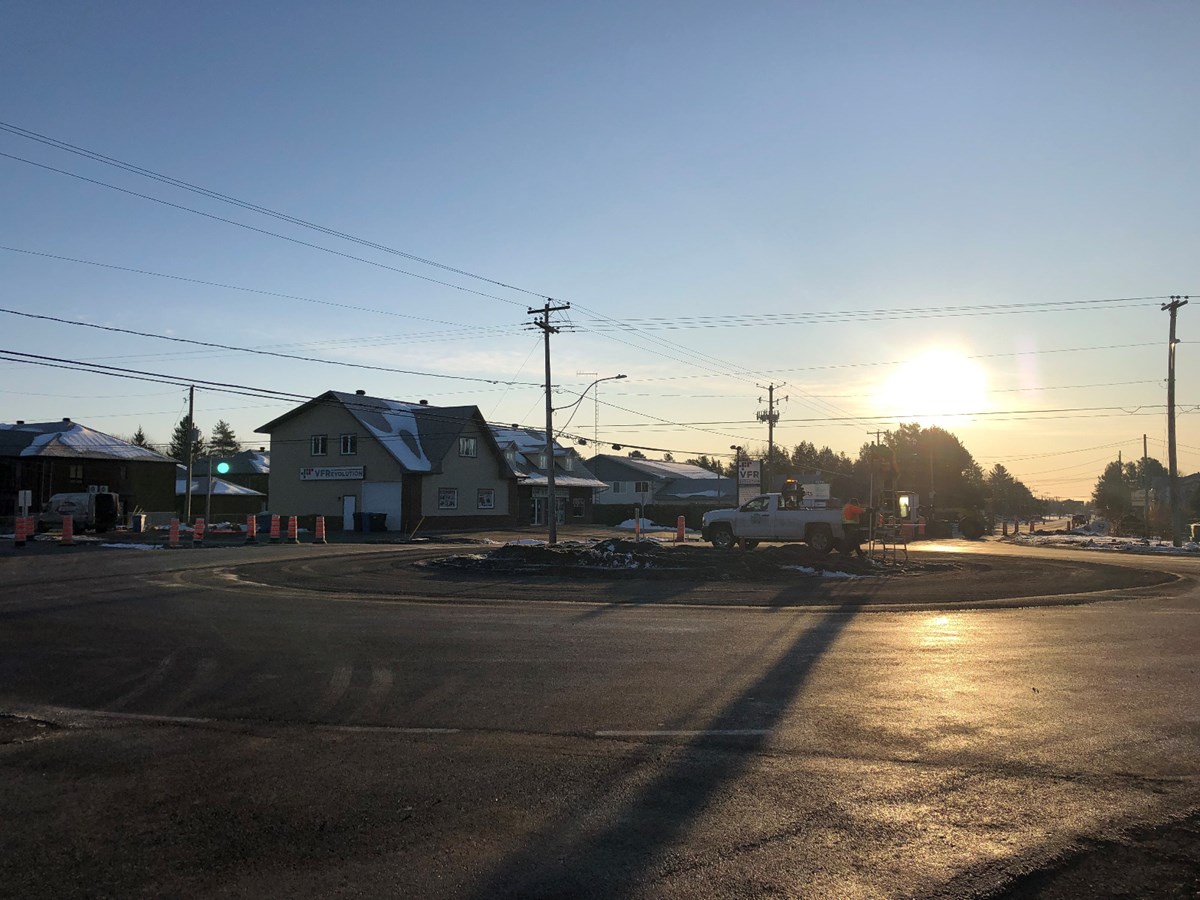 Réouverture de l’intersection rang Double / de la Visitation : l’hiver hâtif gèle les travaux