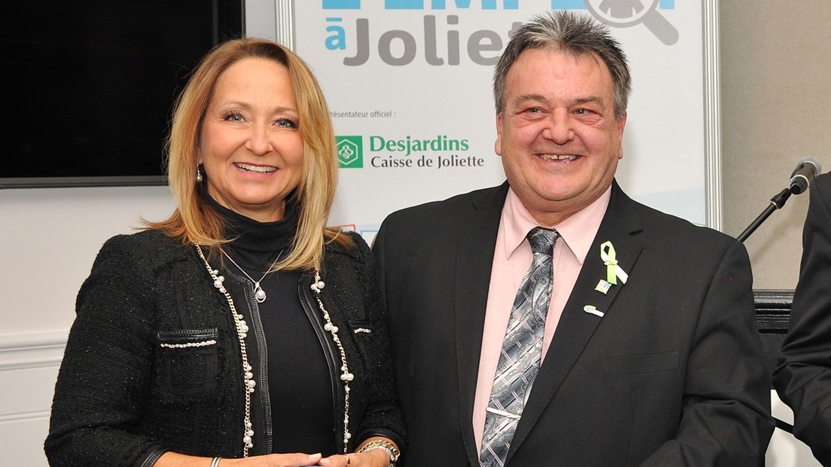 Ginette Mailhot, présidente de la CDÉJ et Alain Bellemare, Préfet de la MRC de Joliette