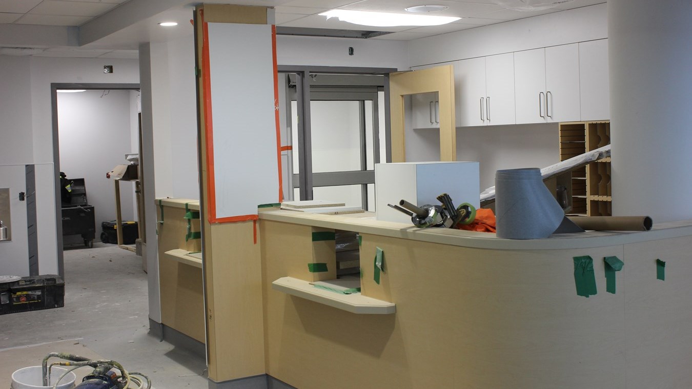 Le chantier de la nouvelle aile de cliniques externes du CHDL en novembre 2020