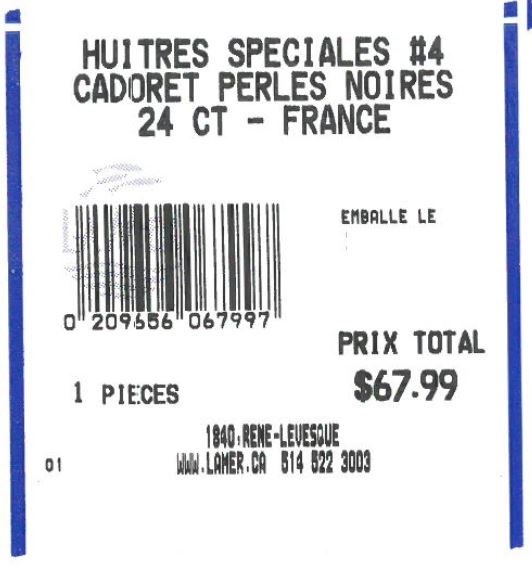 Rappel des Huîtres Cadoret - La Perle Noire effectif après un risque de norovirus