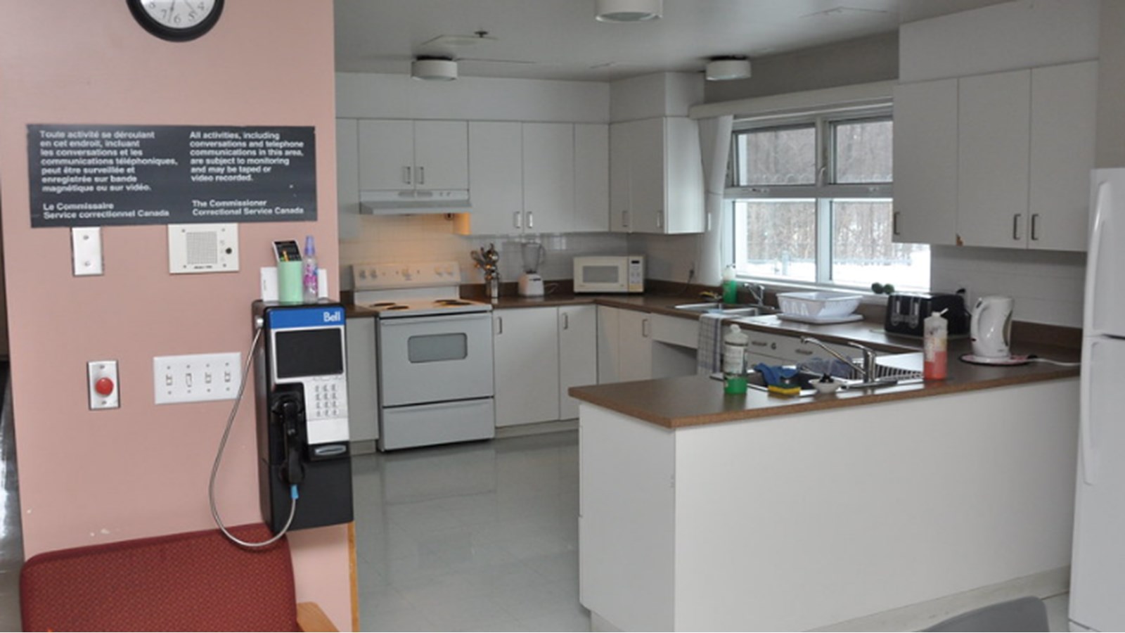 À la prison de Joliette, plusieurs détenues demeurent dans des unités aux allures d'appartements comme le démontre cette photo.