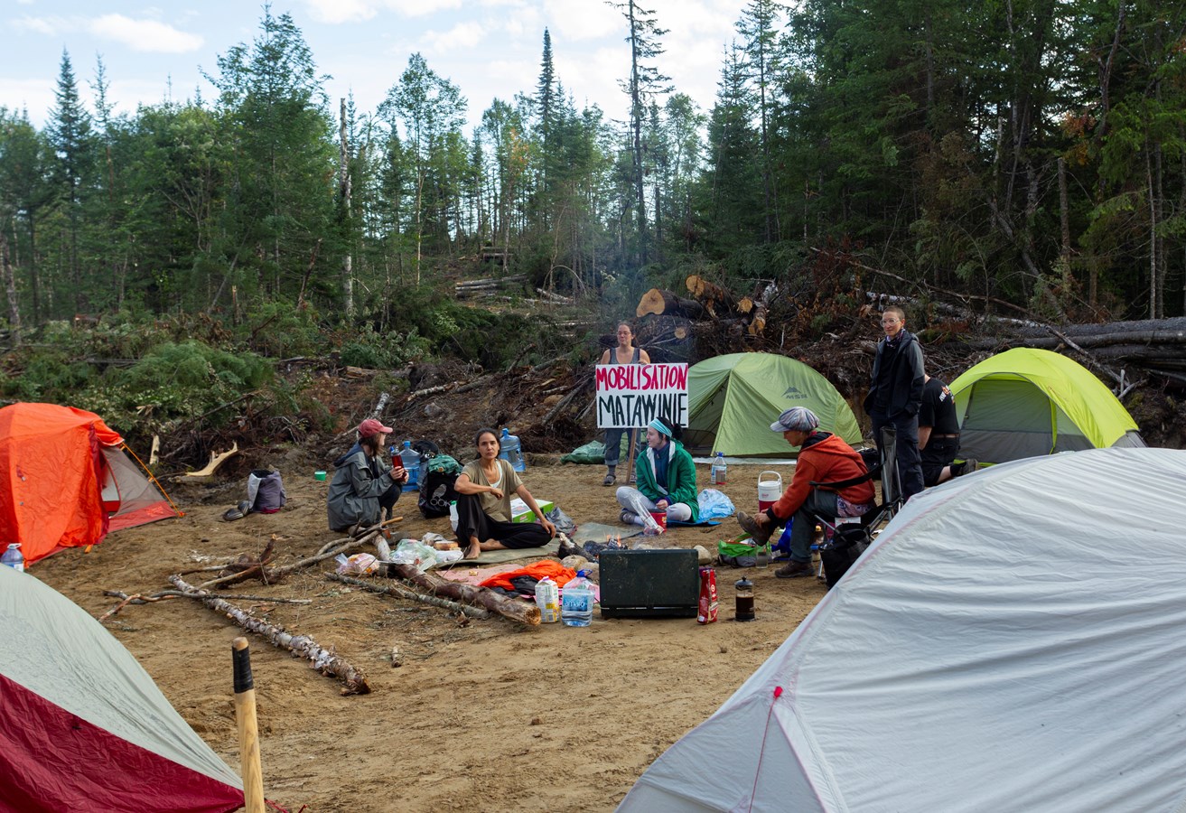 Une trentaine d'activistes campent sur le chantier capitaine pour dénoncer les coupes