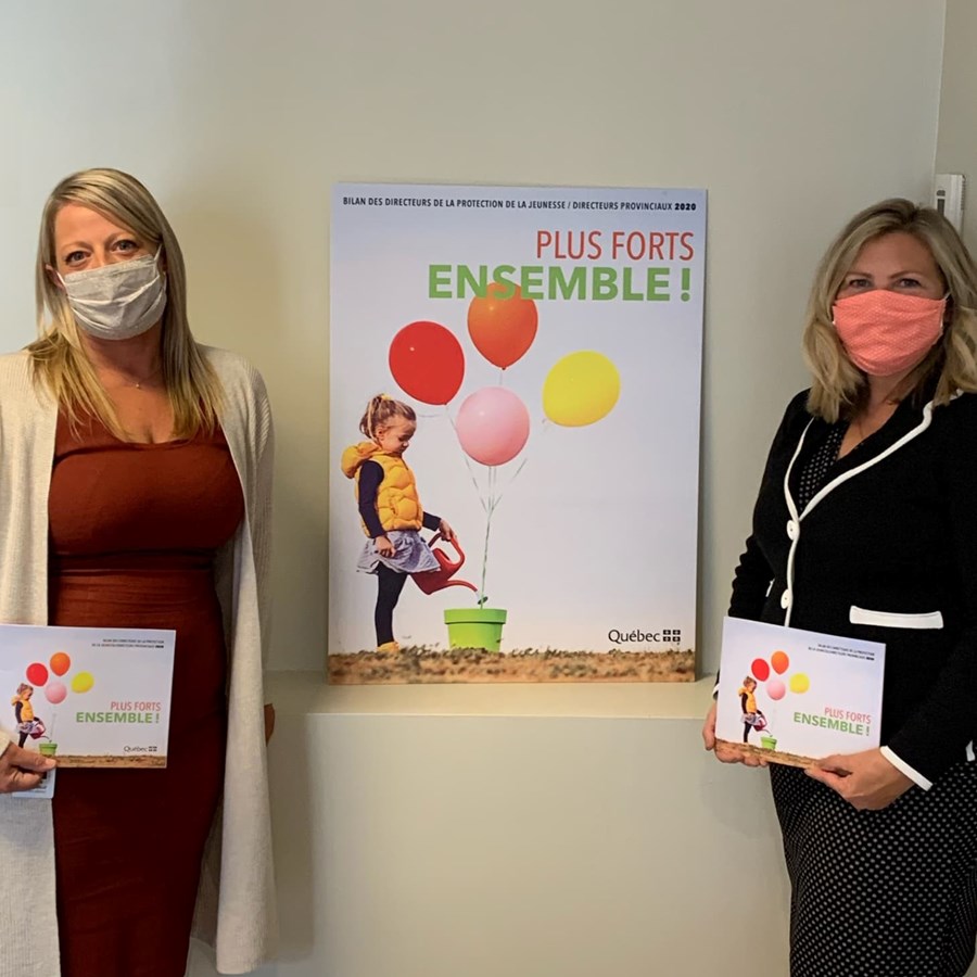 Marie-Noëlle Granger, directrice adjointe de la protection de la jeunesse et Sylvie Lacoursière, directrice de la protection de la jeunesse/directrice provinciale.