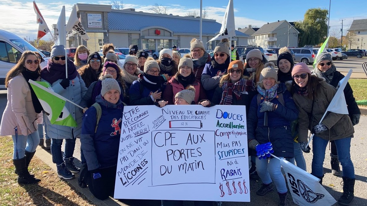 Trois autres jours de grève pour les travailleuses des CPE de Lanaudière
