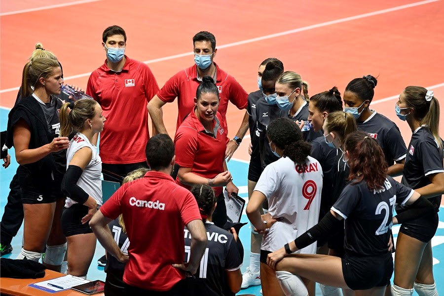 Équipe canadienne féminine à la Ligue des nations 2021 en Italie