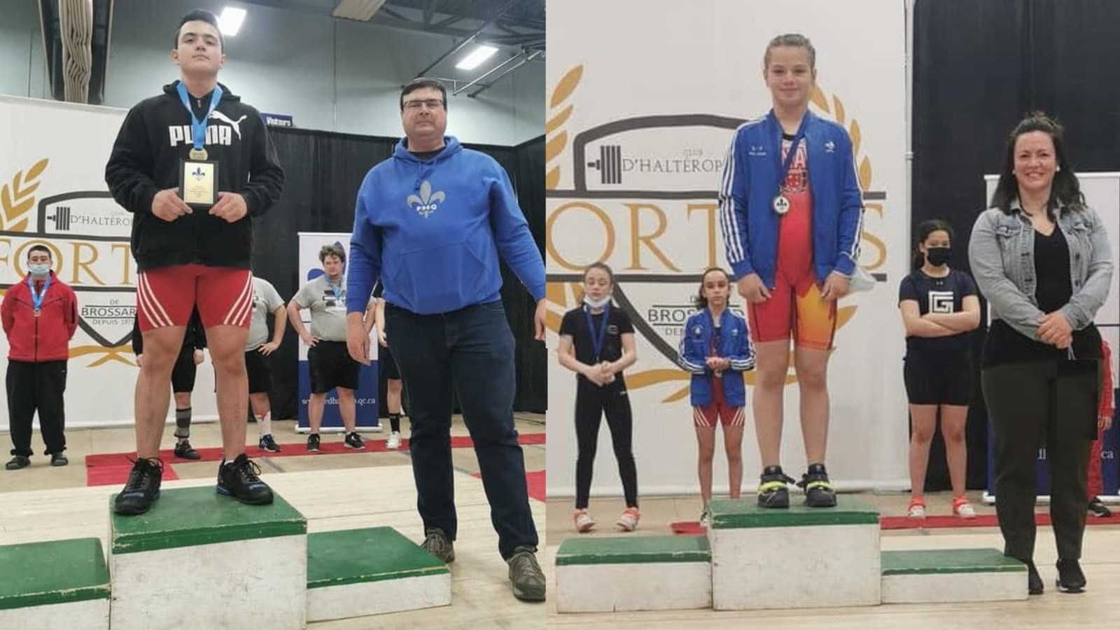 Brayan et Émilie Ibanez sur le podium