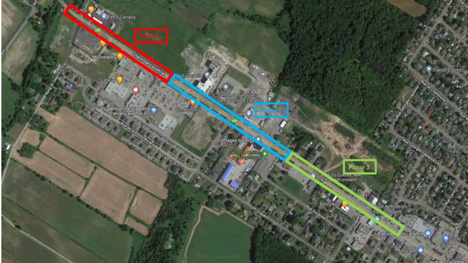 Début des travaux d’urbanisation de la  route 131 à Lavaltrie