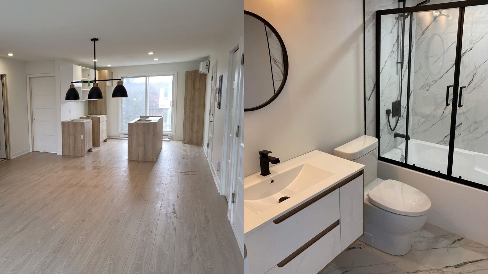 Les logements rénovés vu de l'intérieur du huitplex de Saint-Eustache.