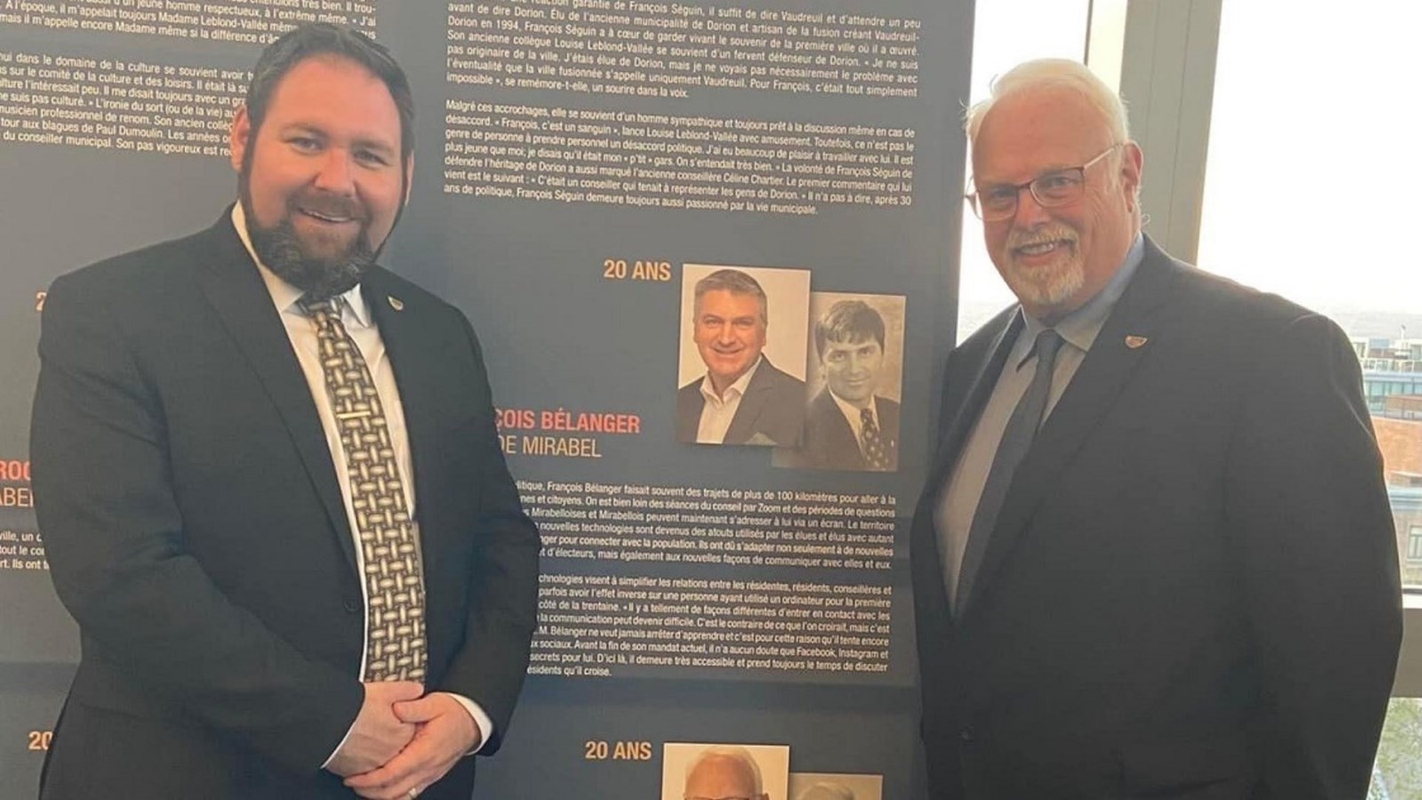 Le maire de Joliette, Pierre-Luc Bellerose et Richard Leduc