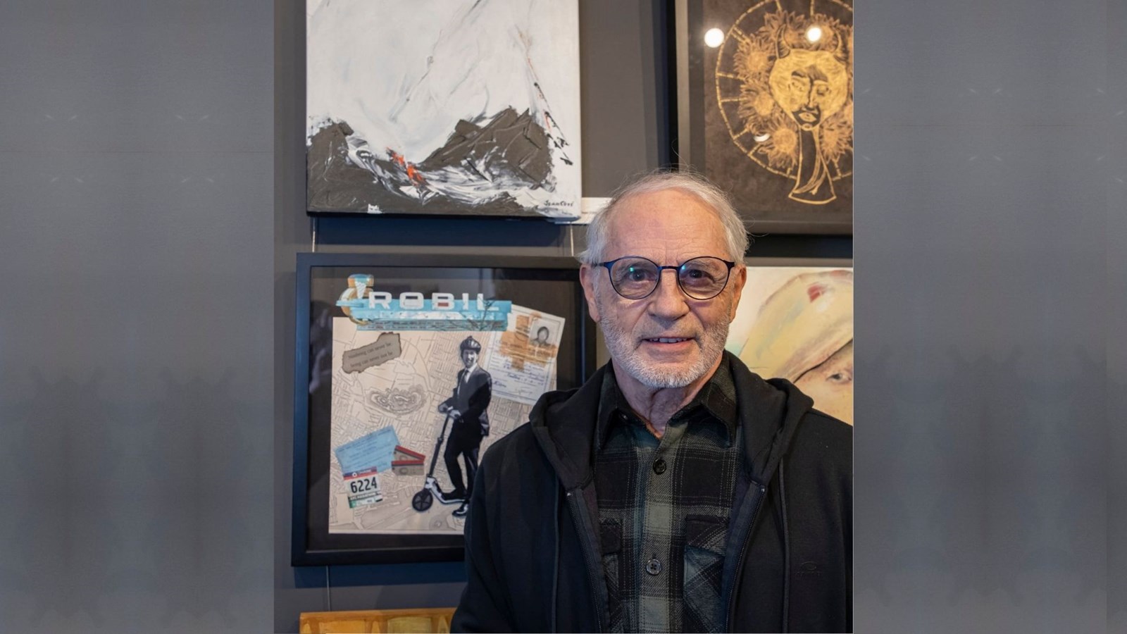 Le grand artiste peintre, Jean Côté, sous son moi m'aime