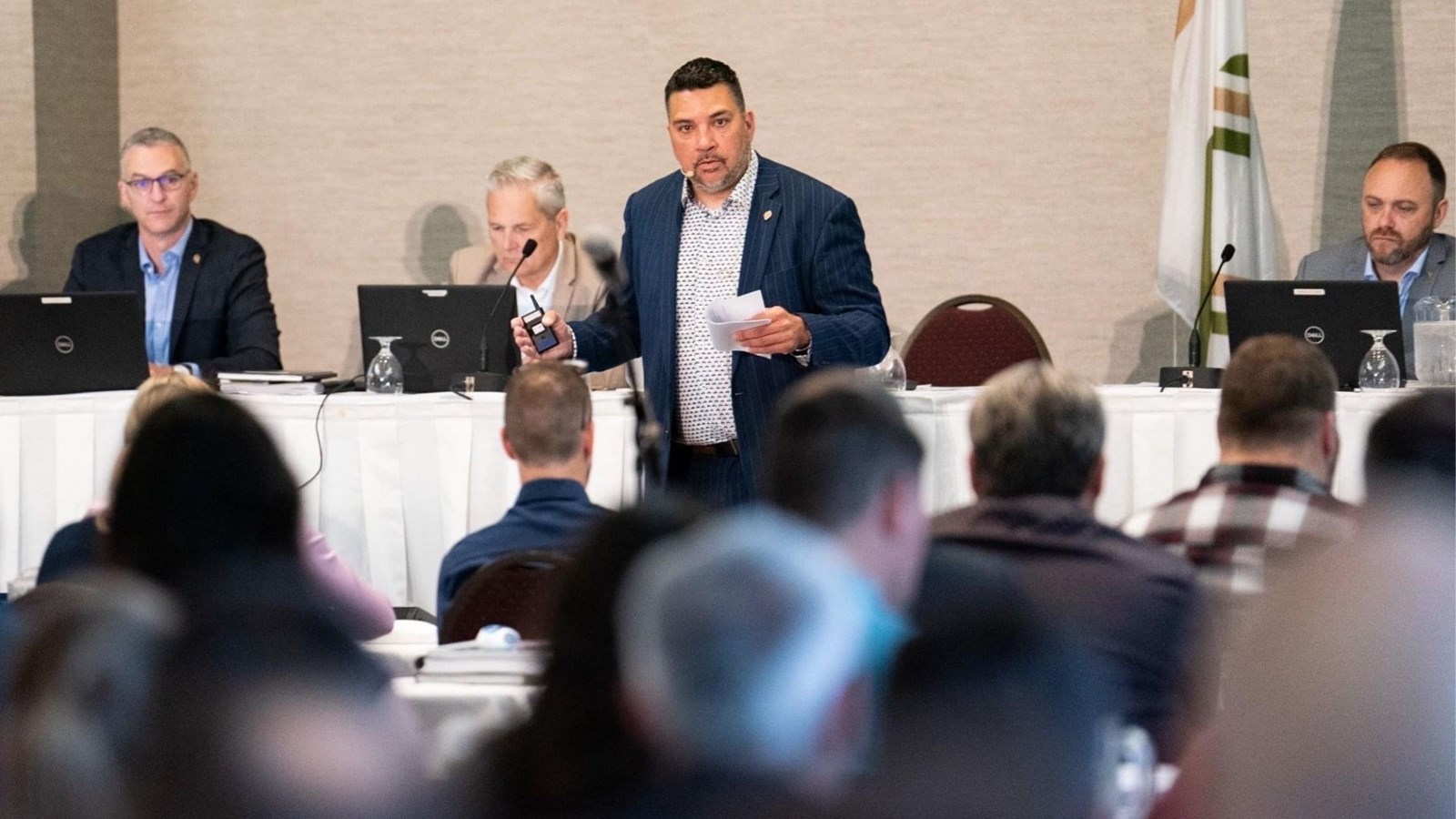 Dominic Ricard, président de l’APPQ s’adressant aux membres du congrès
