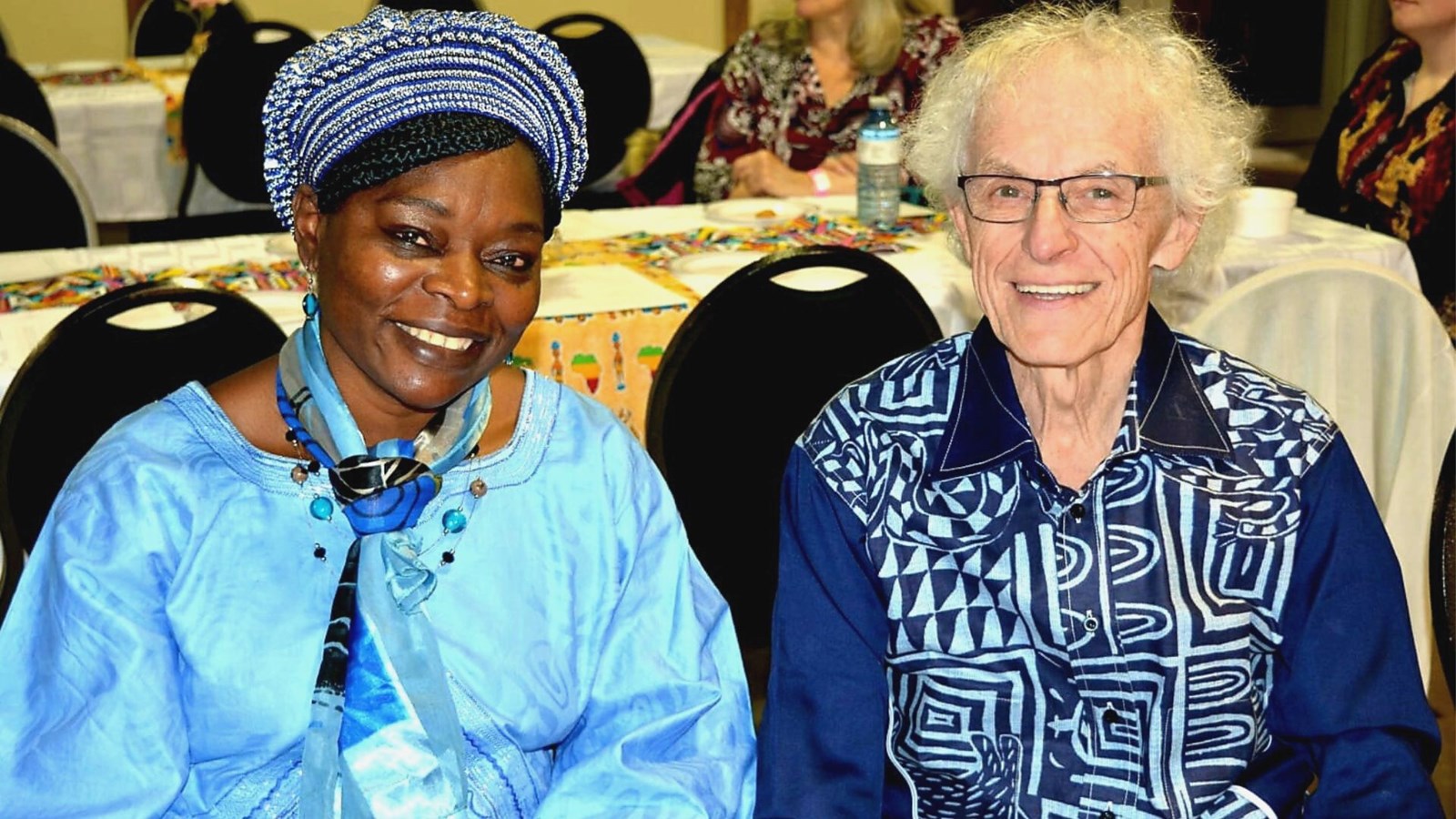 Anne Chembou, administratrice Dr l'organisme et son époux