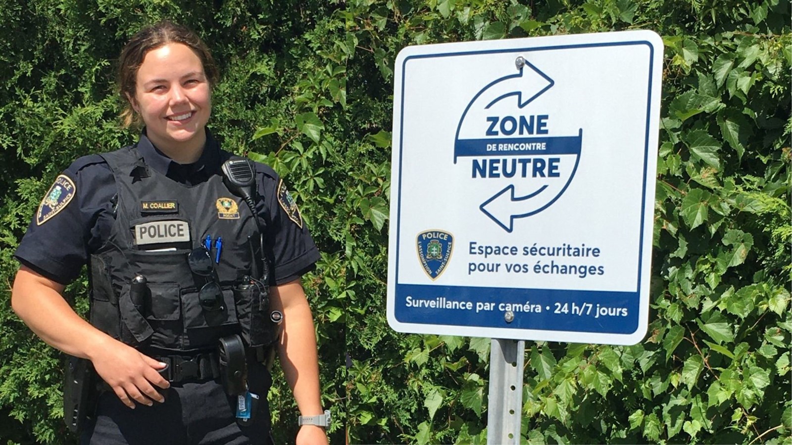  L'agente Megan Coallier, engagée au printemps et originaire de L'Assomption.