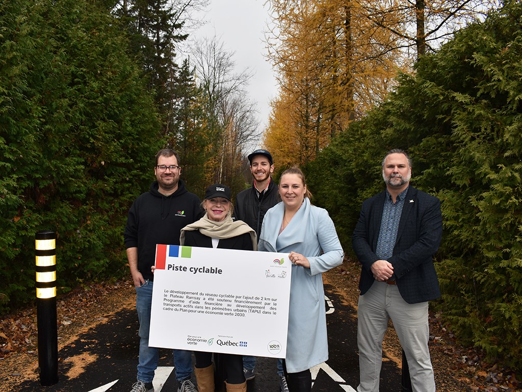 Le prolongement de la piste cyclable du plateau Ramsay est terminé